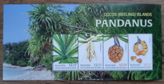 Cocos Islands, Austrálie ** aršík Pandanus, flóra, r. 2022
