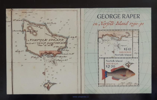 Norfolk Island, Austrálie ** aršík,George Raper, r.2022