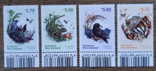 Nový Zéland ** série,ptáci,pralesní fauna,r.2023