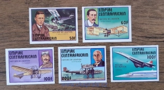 Empire Centrafricain ** 501/5 NEZOUBKOVANÁ, letadla, historie, r.1977