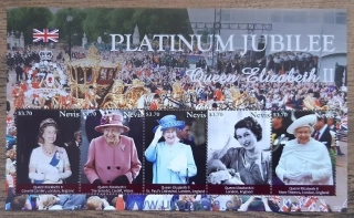 NEVIS ** aršík, QEII. Platinové výročí, r. 2022