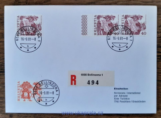 ŠVÝCARSKO FDC 1102, 1104, lidové slavnosti, r. 1981