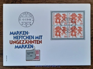 ŠVÝCARSKO FDC 1102, lidové slavnosti, r. 1979