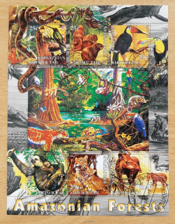 Kyrgyzstán raz. aršík, fauna amazonských lesů, r. 2004
