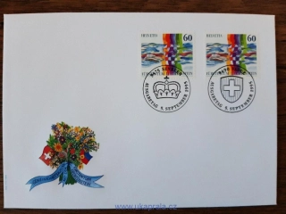 ŠVÝCARSKO/LICHTENŠTEJNSKO FDC 1558/1115, r. 1995