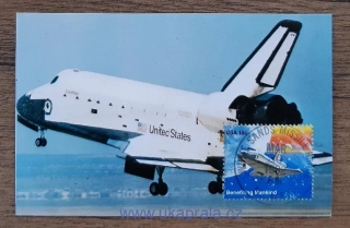 NASA, originální pohlednice NASA, raketoplán Columbia, r. 1982