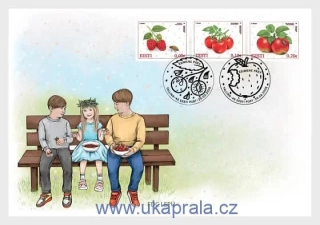 ESTONSKO FDC Red Fruits, červené ovoce, ptáci, hmyz, NOVINKA R. 2026