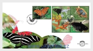 HOLANDSKO FDC, Experience Nature - Butterflies Saba, motýli, NOVINKA R. 2026