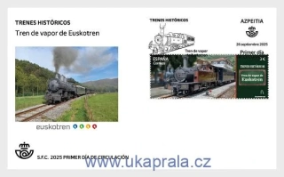 ŠPANĚLSKO FDC historické vlaky, Euskotren, R. 2025
